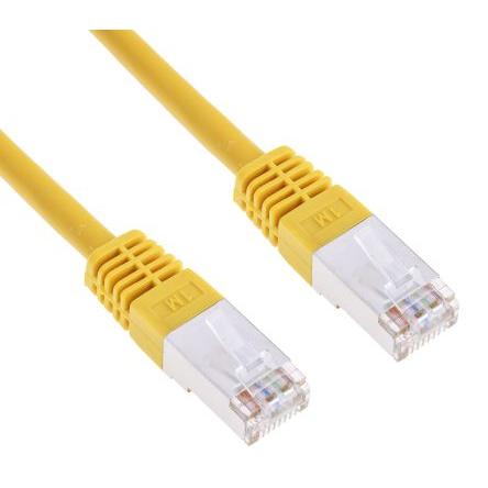 RS PRO Kat6 Ethernetové kabely, Žlutá, Polyvinylchlorid 1 m, typ pláště: Stíněné