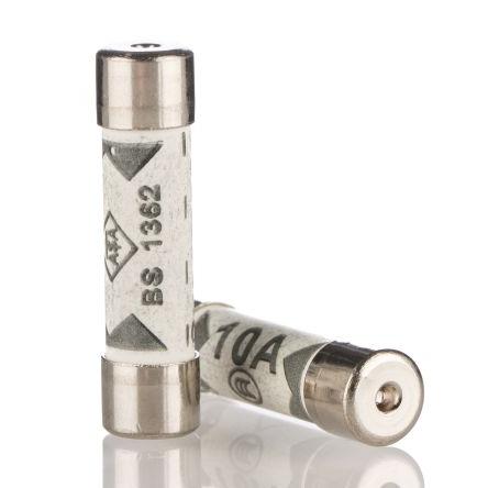 Kazetová pojistka 10A F 6.3 x 25 mm Eaton Keramika 240V ac
