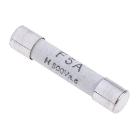 Kazetová pojistka 5A F 6.3 x 32 mm RS PRO Keramika 500V ac
