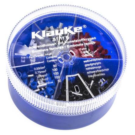 Klauke Sada krimpovacích svorek, Zamačkávací dutinka, Různé Terminal box, materiál kontaktu: Měď, pokovení: Potažené