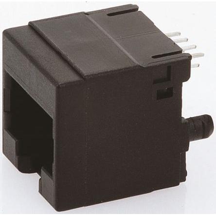 Bel-Stewart Konektor RJ45, řada: SS-60000 Vnitřní Kat6, počet cest: 8, Rovný, Průchozí otvor Nestíněný, počet portů: