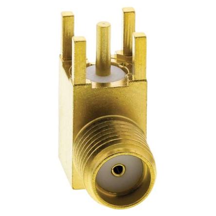 Radiall Koaxiální konektor, řada: SMA-COM Vnitřní, 50 Ω, orientace těla: Pravý úhel, Povrch Konektor SMA Pájecí, 18GHz