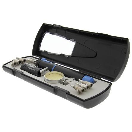 Sada páječky 75W Plyn Houbkový kontejner (profesionální sada), Plynová páječka s pájecím hrotem ve tvaru drážky 2,4 mm,