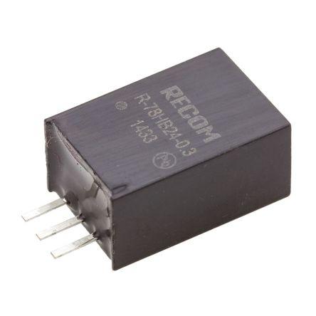 Recom Spínací regulátor, výstup: 24V dc Průchozí otvor 300 mA 72V dc, počet výstupů: 1