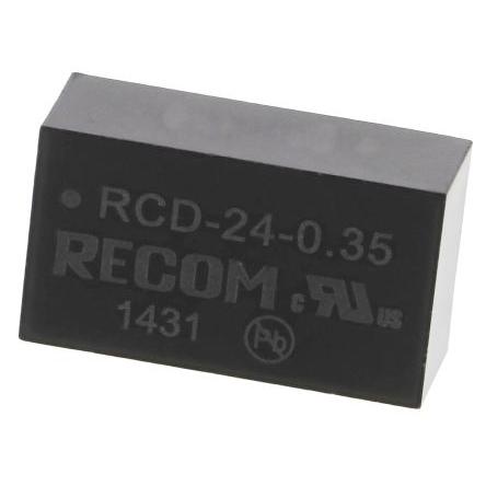 LED ovladač, řada: RCD-24 RCD-24-0.35 35V dc ztlumování: PWM IP67 Recom