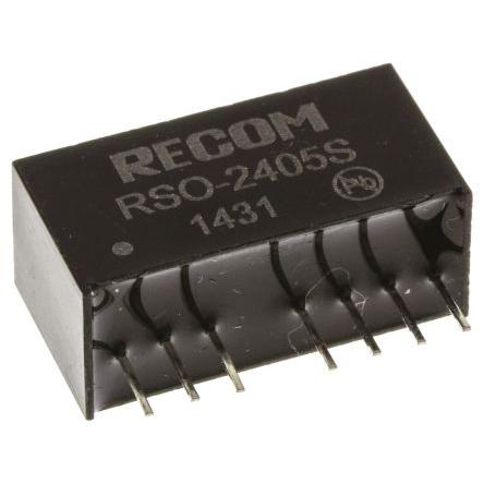Recom Měnič DC/DC RSO, výstup: 5V dc 500 V ac, Vin 36V dc 200 mA, Vin 18V 1 W -40 °C 75 °C Průchozí otvor