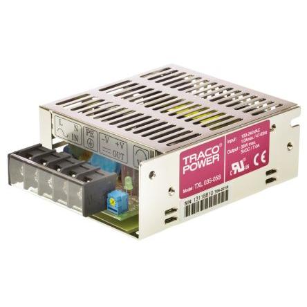 Spínaný napájecí zdroj, počet výstupů: 1 TXL 035-05S 5V dc Šasi 35 W TXL 035 TRACOPOWER 264V ac