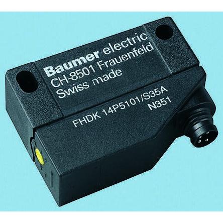 Baumer Fotoelektrický snímač, řada: FZDK 14P LED Blok 4kolíkový, výstup: PnP Difuzní IP67