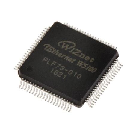 WIZnet Inc Ethernetový kontrolér W5100 100 Mbps 3.3 V SPI, počet kolíků: 80 kolíkový 3.3V, LQFP
