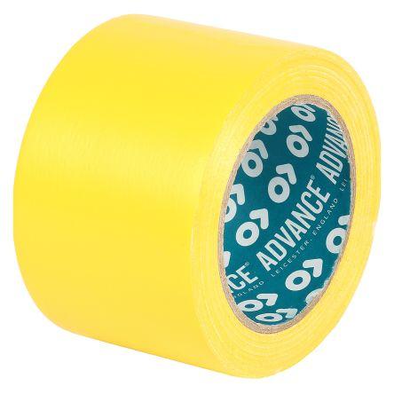 Výstražná páska Pryžová pryskyřice, Žlutá Polyvinylchlorid 0.14 mm 75mm, délka: 33 m AT8 Advance Tapes