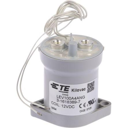 TE Connectivity 1 NO Stykač napětí ve vinutí 12V dc 1pólový 100 A 900V 5.5 W s 1 NO kontakty 12V dc Bezpečnost, rozsah: