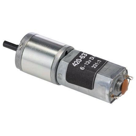 RS PRO Stejnosměrný převodový motor, řada: RS PRO 12V dc Komutátorový s převodem 29rpm 25 Ncm 1.5 W 4 mm 200mA