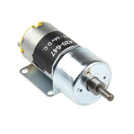 RS PRO Stejnosměrný převodový motor, řada: RS PRO 12V dc Komutátorový s převodem 6rpm 15 Ncm 1.31 W 4 mm 190mA