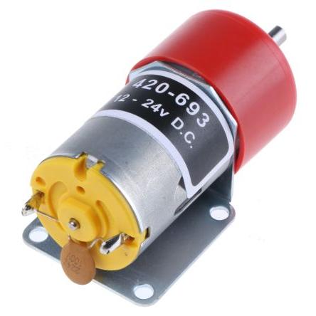 RS PRO Stejnosměrný převodový motor, řada: RS PRO 12V dc Komutátorový s převodem 27rpm 12 Ncm 1.3 W 4 mm 194mA
