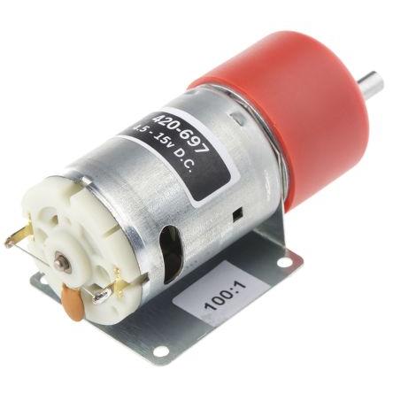RS PRO Stejnosměrný převodový motor, řada: RS PRO 15V dc, 4.5 V dc Komutátorový s převodem 120rpm 59 Ncm 19.8 W 6 mm