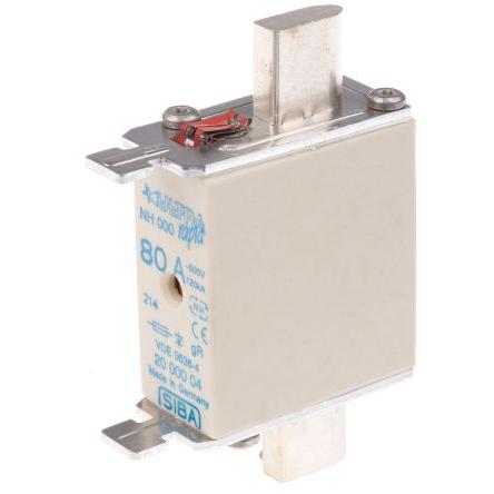 Pojistka NH 80A NH000 FF gR SIBA 500V ac