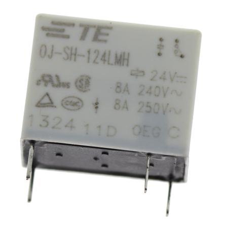 TE Connectivity Výkonové relé SPST Montáž na plošný spoj 8A 24V dc OJ