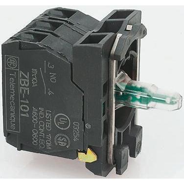 Schneider Electric Kontakt a světelný blok, řada: Harmony Kontakt a světelný blok 1 NO/1 NC Šroub barva Bílá LED