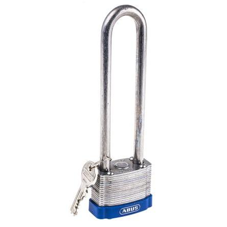 ABUS Visací zámek Klíč Odolnost vůči povětrnostním vlivům, Ocel Obojí 8.8 mm třmen, Šedá 53mm