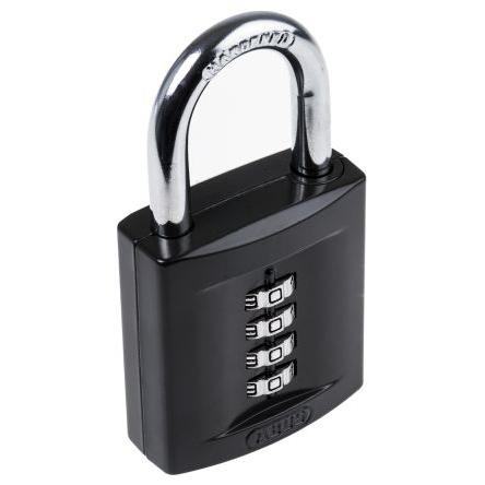 ABUS Kombinovaný visací zámek Kombinovaný visací zámek Odolnost vůči povětrnostním vlivům, Ocel Obojí 8 mm třmen, Černá