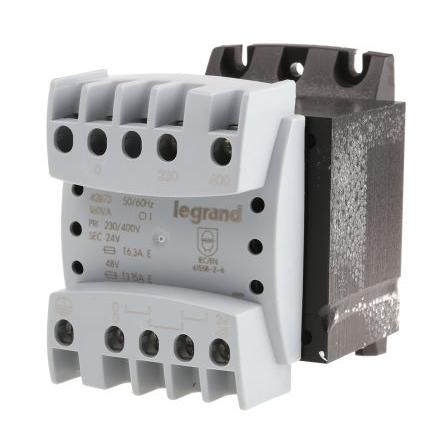 Legrand Transformátor na lištu DIN 160 VA, primární napětí: 230 to 400 V, sekundární napětí: 24 V ac, 48 V ac, počet