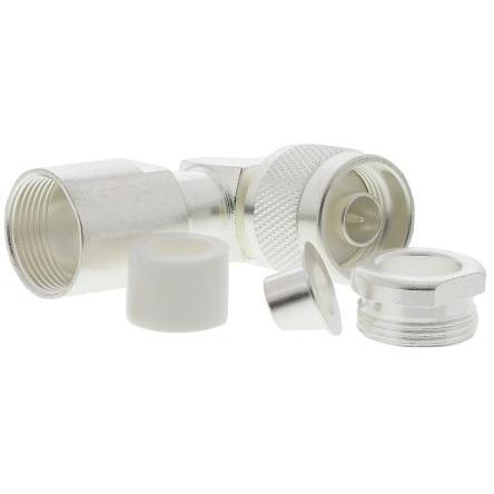 TE Connectivity Koaxiální konektor, řada: N Vnější, 50 Ω, orientace těla: Pravý úhel, Kabel Konektor N Pájecí, 11GHz 165