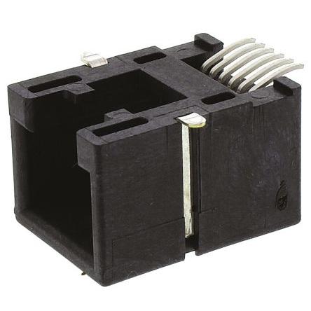 Molex Konektor RJ12, řada: 85502 Vnitřní Cat3, počet cest: 6, Pravý úhel, Povrch UTP, počet portů: 1portový