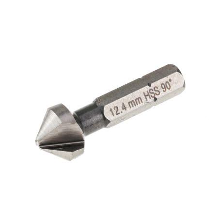 Vrták, Rychlořezná ocel, celková délka: 36 mm 90 ° průměr hlavice 12.4 mm, počet drážek: 3 RS PRO 1