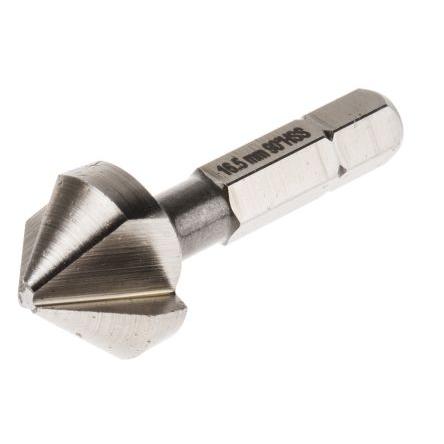 Vrták, Rychlořezná ocel, celková délka: 40 mm 90 ° průměr hlavice 16.5 mm, počet drážek: 3 RS PRO 1