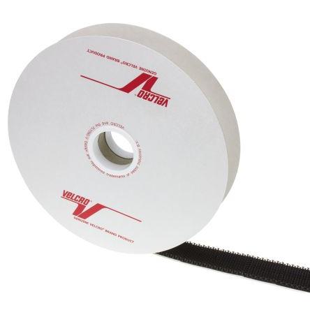 Pás s háčky, Černá 25mm x, délka: 5 m Velcro