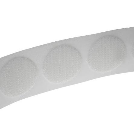 Pás s háčky, Bílá 22mm x, délka: 5 m Předem nařezané Velcro