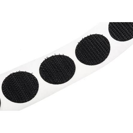 Pás s háčky, Černá 22mm x, délka: 5 m Předem nařezané Velcro