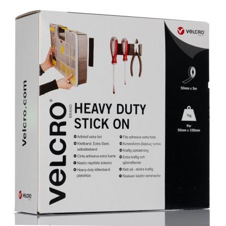 Páska na suchý zip, Černá 50mm x, délka: 5 m Velcro