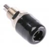 Schutzinger Zásuvka na banánky, 4 mm, 60V, 32A, Černá, Vnitřní Pájecí, materiál kontaktu: Mosaz, délka: 23 mm, pokovení