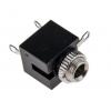 Belden Konektor jack, Montáž na rám, Stereo Vnitřní, 3.5 mm 2 4A barva Černá, orientace těla: Rovný, materiál kontaktu: