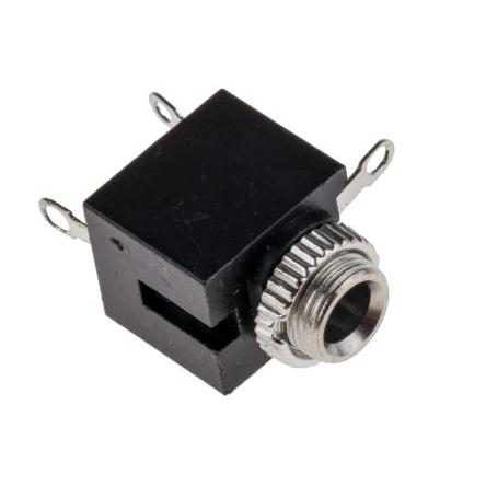 Belden Konektor jack, Montáž na rám, Stereo Vnitřní, 3.5 mm 2 4A barva Černá, orientace těla: Rovný, materiál kontaktu: