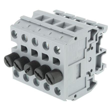 Entrelec Svorkovnice na lištu DIN s pojistkou 1SNA111033R0300, řada: MB, 600V Šedá 10mm², 16 mm² 1 Šroubová Jištěný