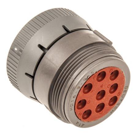 Kulatý konektor, počet kontaktů: 9, Kabel, velikost: 27.15 mm Deutsch, pohlaví kontaktu: Vnitřní, orientace těla: Rovný