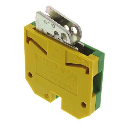 Weidmüller Zemnicí svorkovnice, počet cest: 2, 10AWG, 26 AWG, délka: 40 mm EK 4 4mm² barva Zelená, Žlutá Šroubová,
