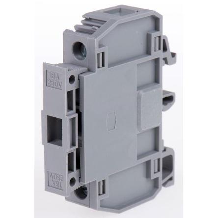 Entrelec Svorkovnice na lištu DIN s pojistkou 1SNA115377R2400, řada: M, 750V Šedá 10mm², 6 mm² 1 Šroubová Jištěný