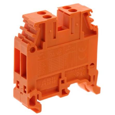 Entrelec Svorkovnice pro montáž na lištu DIN 1SNA105002R2000, řada: SNA, 1000V ac Oranžová 4mm² 1 Šroubová