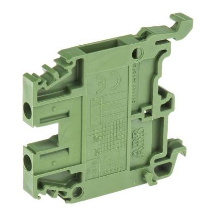 Entrelec Svorkovnice pro montáž na lištu DIN 1SNA105001R2700, řada: SNA, 1000V ac Zelená 4mm² 1 Šroubová