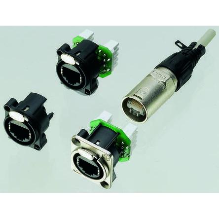 Neutrik Konektor RJ45, řada: EtherCon Vnitřní Cat5, počet cest: 8, Rovný, Kabel Nestíněný, počet portů: 1portový