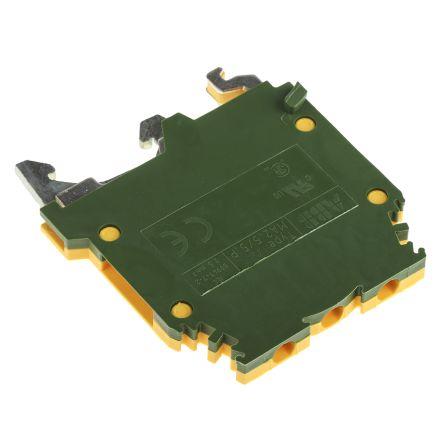 Entrelec Zemnicí svorkovnice 1SNA165488R2700, řada: SNA, 800V ac Žlutá, Zelená 2.5mm² 1 Šroubová