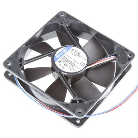 ebm-papst Axiální ventilátor, řada: 4400 F, průtok vzduchu: 140 m³/h 3.2 W 12V dc 119 mm 119mm 25 mm