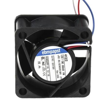 ebm-papst Axiální ventilátor, řada: 400, průtok vzduchu: 10 m³/h 1 W 12V dc 70 mA 40 mm 40mm 20 mm