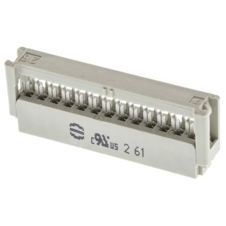 HARTING Konektor IDC, řada: SEK 18 Vnitřní, rozteč: 2.54 mm, počet kontaktů: 26, počet řad: 2, Kabel, IDC, orientace