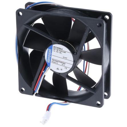 ebm-papst Axiální ventilátor, řada: 3400 N, průtok vzduchu: 36 m³/h 420 mW 12V dc 92 mm 92mm 25 mm
