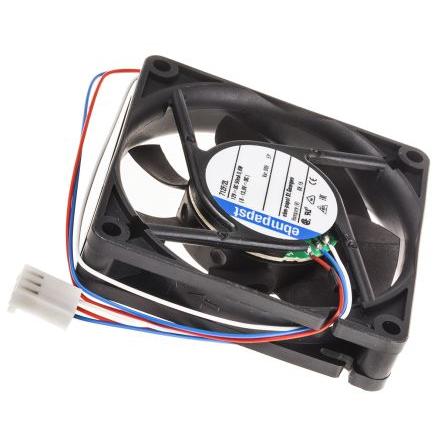 ebm-papst Axiální ventilátor, řada: 700 F, průtok vzduchu: 28 m³/h 600 mW 12V dc 70 mm 70mm 15 mm