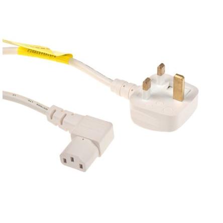 Napájecí šňůra 2 m, Smetanová, A: IEC C13, B: BS1363 Polyvinylchlorid, 250V RS PRO